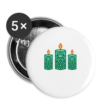 Fabricant de bougies Fabrication de bougies - Lot de 5 grands badges (56 mm) - blanc - Devant