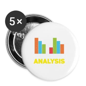 Aktuar Statistiker - Buttons groß 56 mm (5er Pack) - Weiß - Vorne