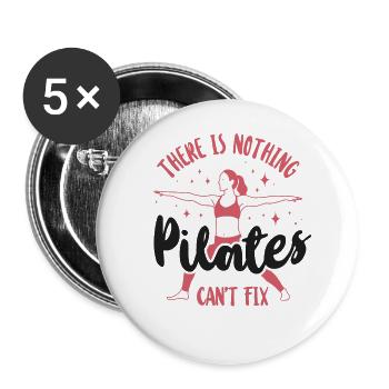 Pilates Instructor Teacher There - Buttons large 2.2''/56 mm (5-pack) - white - Front