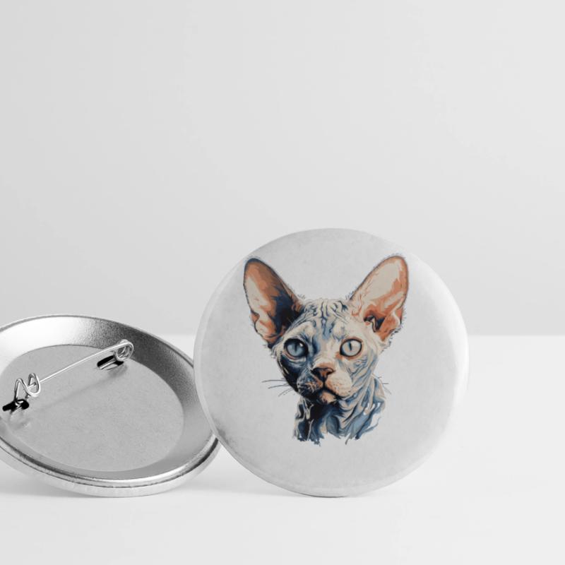 Devon Rex Kitten Devon Rex Cat Buttons large 2.2''/56 mm (5-pack)