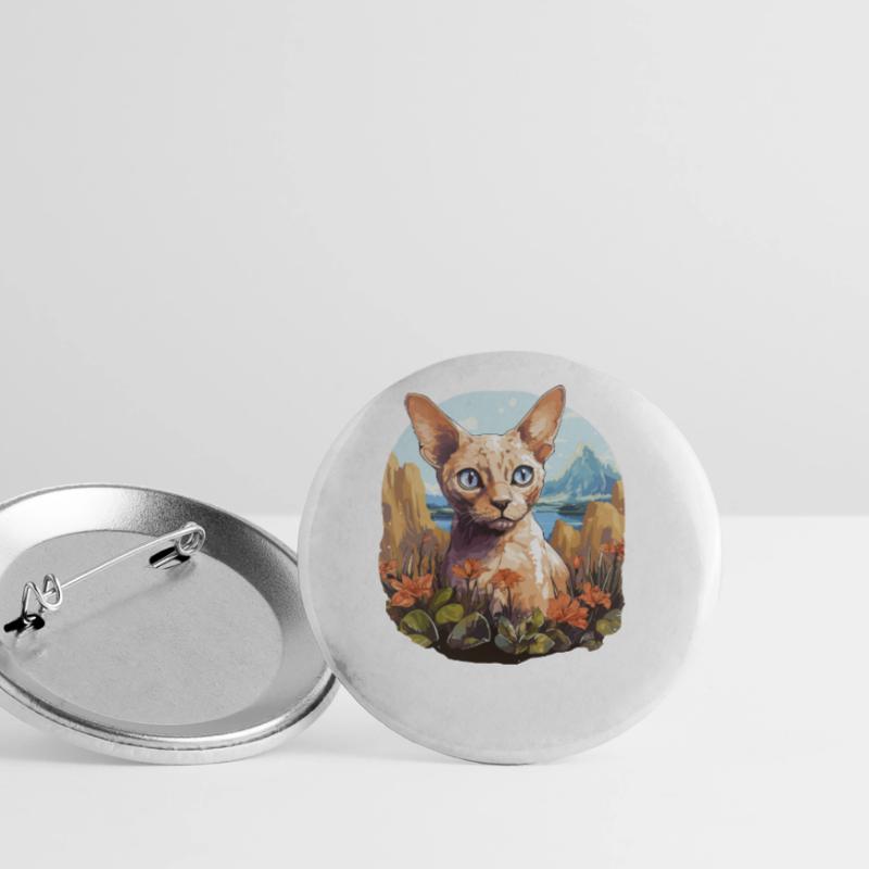 Chaton Devon Rex Chat Devon Rex Lot de 5 grands badges (56 mm)