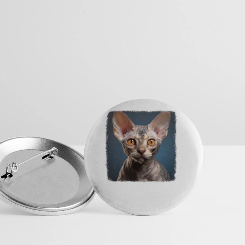 Devon Rex Kätzchen Devon Rex Katze Buttons groß 56 mm (5er Pack)