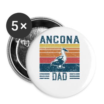 Entendad - Vintage Ancona - Buttons large 2.2''/56 mm (5-pack) - white - Front