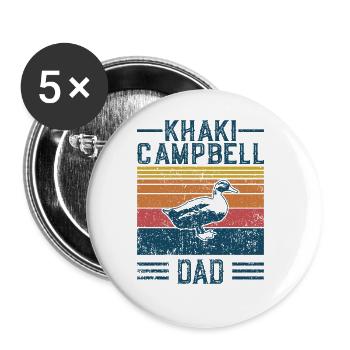 Entendad - Vintage Khaki Campbell - Buttons large 2.2''/56 mm (5-pack) - white - Front