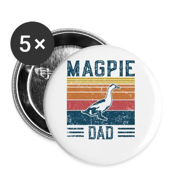 Entendad - Vintage Magpie - Buttons large 2.2''/56 mm (5-pack) - white - Front