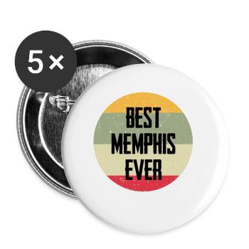 Le meilleur Memphis de tous les temps - Lot de 5 grands badges (56 mm) - blanc - Devant