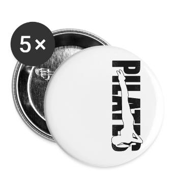 Pilates Instructor Teacher Pilates - Buttons groß 56 mm (5er Pack) - Weiß - Vorne