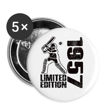 Édition limitée 1957 Édition limitée Cricket - Lot de 5 grands badges (56 mm) - blanc - Devant