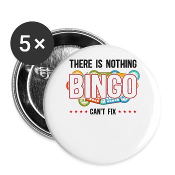 Bingo Player There Is Nothing A - Buttons large 2.2''/56 mm (5-pack) - white - Front