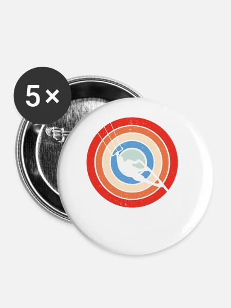 Kitesurfing - Buttons groß 56 mm (5er Pack) - Weiß