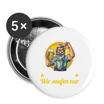 The ugly one marries bachelor party bachelor party - Buttons large 2.2''/56 mm (5-pack) - white - Front