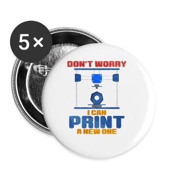 3D Printing - Buttons large 2.2''/56 mm (5-pack) - white - Front