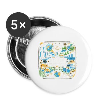 Respect All Perspectives 2 - Buttons large 2.2''/56 mm (5-pack) - white - Front