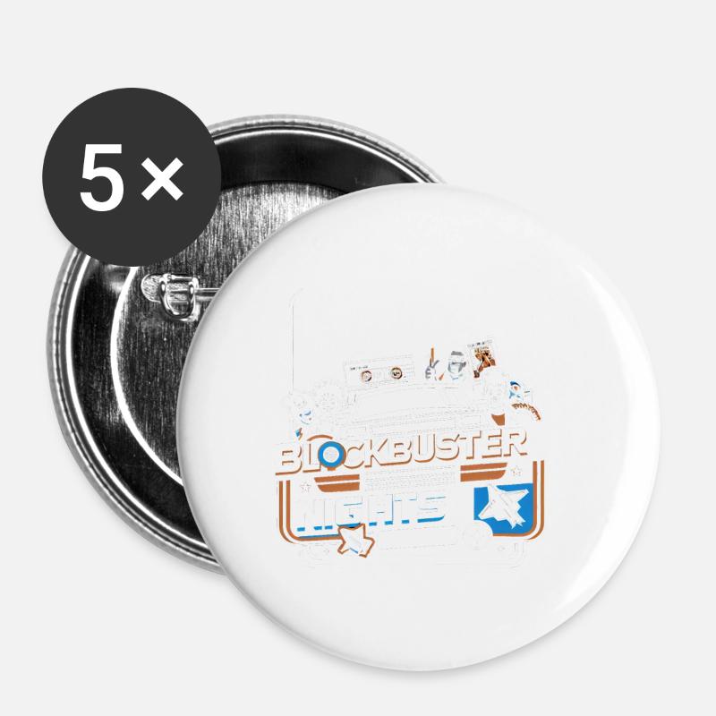 Blockbuster Nights - Buttons large 2.2''/56 mm (5-pack) - white