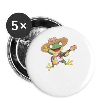 Bouzouki Instrument Gift - Buttons large 2.2''/56 mm (5-pack) - white - Front