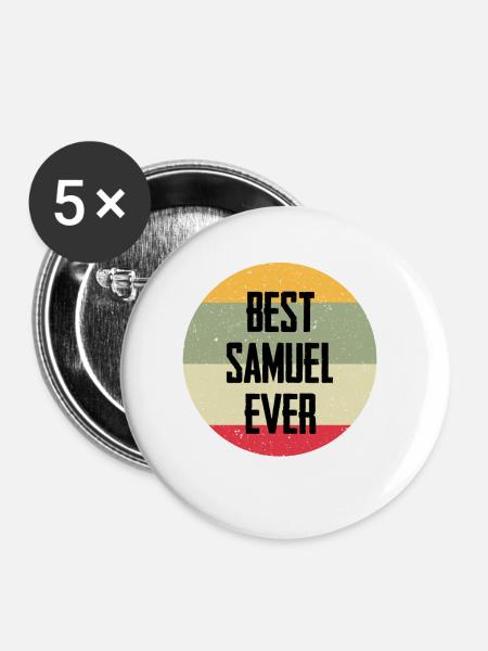 Best Samuel Ever - Buttons groß 56 mm (5er Pack) - Weiß