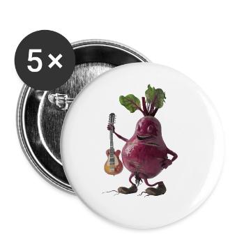 Beetroot Guitar - Buttons large 2.2''/56 mm (5-pack) - white - Front