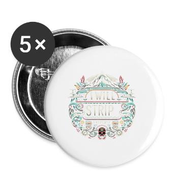 I Will Strip For Money 5 - Buttons groß 56 mm (5er Pack) - Weiß - Vorne