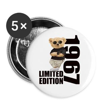Limited Edition 1967 Bear Bears Birthday 1967 - Buttons large 2.2''/56 mm (5-pack) - white - Front