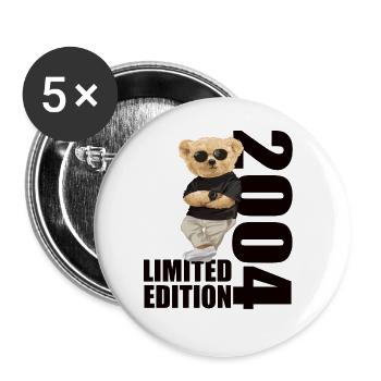 Limited Edition 2004 Bear Bears Birthday 2004 - Buttons large 2.2''/56 mm (5-pack) - white - Front