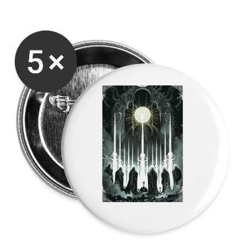 Beurteilung Tarot - Buttons groß 56 mm (5er Pack) - Weiß - Vorne