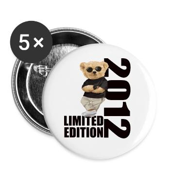 Édition Limitée 2012 Ours Ours Anniversaire 2012 - Lot de 5 grands badges (56 mm) - blanc - Devant