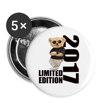 Édition limitée 2017 Ours Ours Anniversaire 2017 - Lot de 5 grands badges (56 mm) - blanc - Devant
