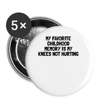 Die Knie des alten Mannes zum Geburtstag tun nicht - Buttons groß 56 mm (5er Pack) - Weiß - Vorne