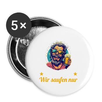 the ugly one marries bachelor party bachelor party - Buttons large 2.2''/56 mm (5-pack) - white - Front