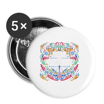 Le travail est surestimé 9 - Lot de 5 grands badges (56 mm) - blanc - Devant