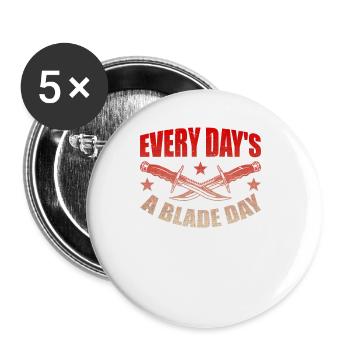 Every day is a blade day - Buttons large 2.2''/56 mm (5-pack) - white - Front