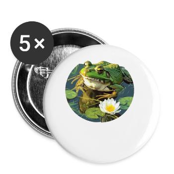 Bullfrogs Bullfrog - Buttons large 2.2''/56 mm (5-pack) - white - Front