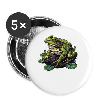 Bullfrogs Bullfrog - Buttons large 2.2''/56 mm (5-pack) - white - Front