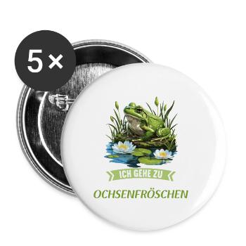 Bullfrogs Bullfrog - Buttons large 2.2''/56 mm (5-pack) - white - Front