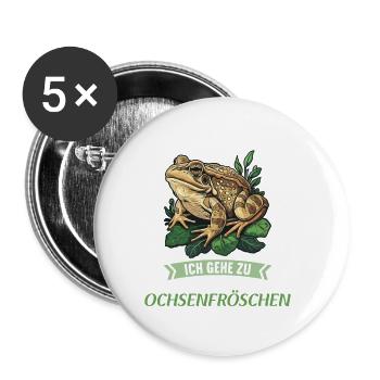 Bullfrogs Bullfrog - Buttons large 2.2''/56 mm (5-pack) - white - Front