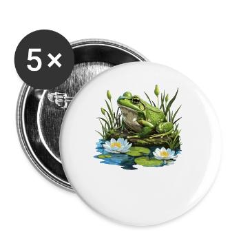 Bullfrogs Bullfrog - Buttons large 2.2''/56 mm (5-pack) - white - Front