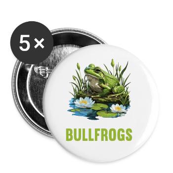 Bullfrogs Bullfrog - Buttons large 2.2''/56 mm (5-pack) - white - Front