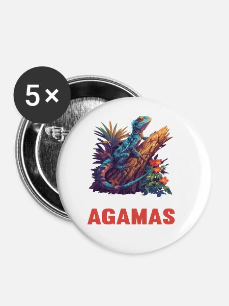 Agamen Agame - Buttons groß 56 mm (5er Pack) - Weiß