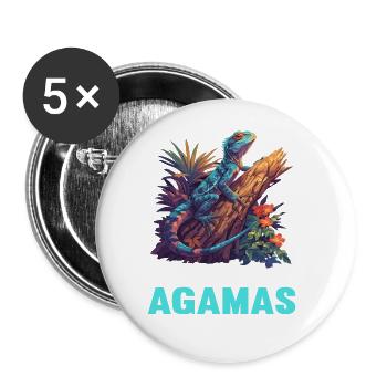 Agamen Agame - Buttons large 2.2''/56 mm (5-pack) - white - Front