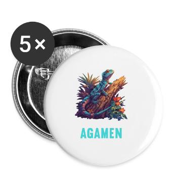 Agamen Agame - Buttons large 2.2''/56 mm (5-pack) - white - Front