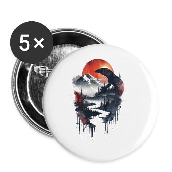Komodo Dragon - Buttons large 2.2''/56 mm (5-pack) - white - Front