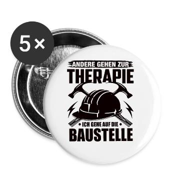 Craft Craftsman Craftsman Humor Construction Site - Buttons large 2.2''/56 mm (5-pack) - white - Front