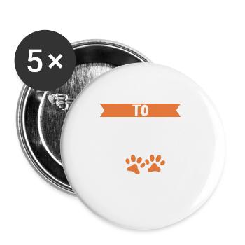 Dog groomer and dog grooming - Buttons large 2.2''/56 mm (5-pack) - white - Front