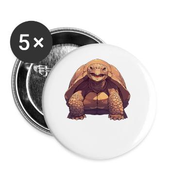 Giant tortoises Giant tortoise - Buttons large 2.2''/56 mm (5-pack) - white - Front
