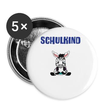 Inscription scolaire 2024 de l’école de la rentrée scolaire - Lot de 5 grands badges (56 mm) - blanc - Devant