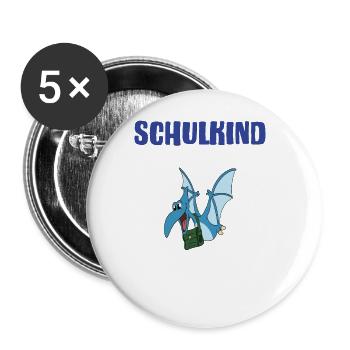 Inscription scolaire 2024 de l’école de la rentrée scolaire - Lot de 5 grands badges (56 mm) - blanc - Devant