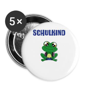 Inscription scolaire 2024 de l’école de la rentrée scolaire - Lot de 5 grands badges (56 mm) - blanc - Devant