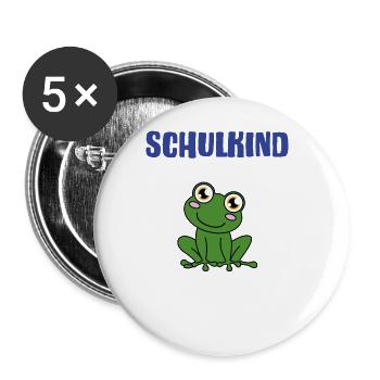 Inscription scolaire 2024 de l’école de la rentrée scolaire - Lot de 5 grands badges (56 mm) - blanc - Devant