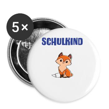 Inscription scolaire 2024 de l’école de la rentrée scolaire - Lot de 5 grands badges (56 mm) - blanc - Devant