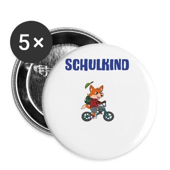 Inscription scolaire 2024 de l’école de la rentrée scolaire - Lot de 5 grands badges (56 mm) - blanc - Devant